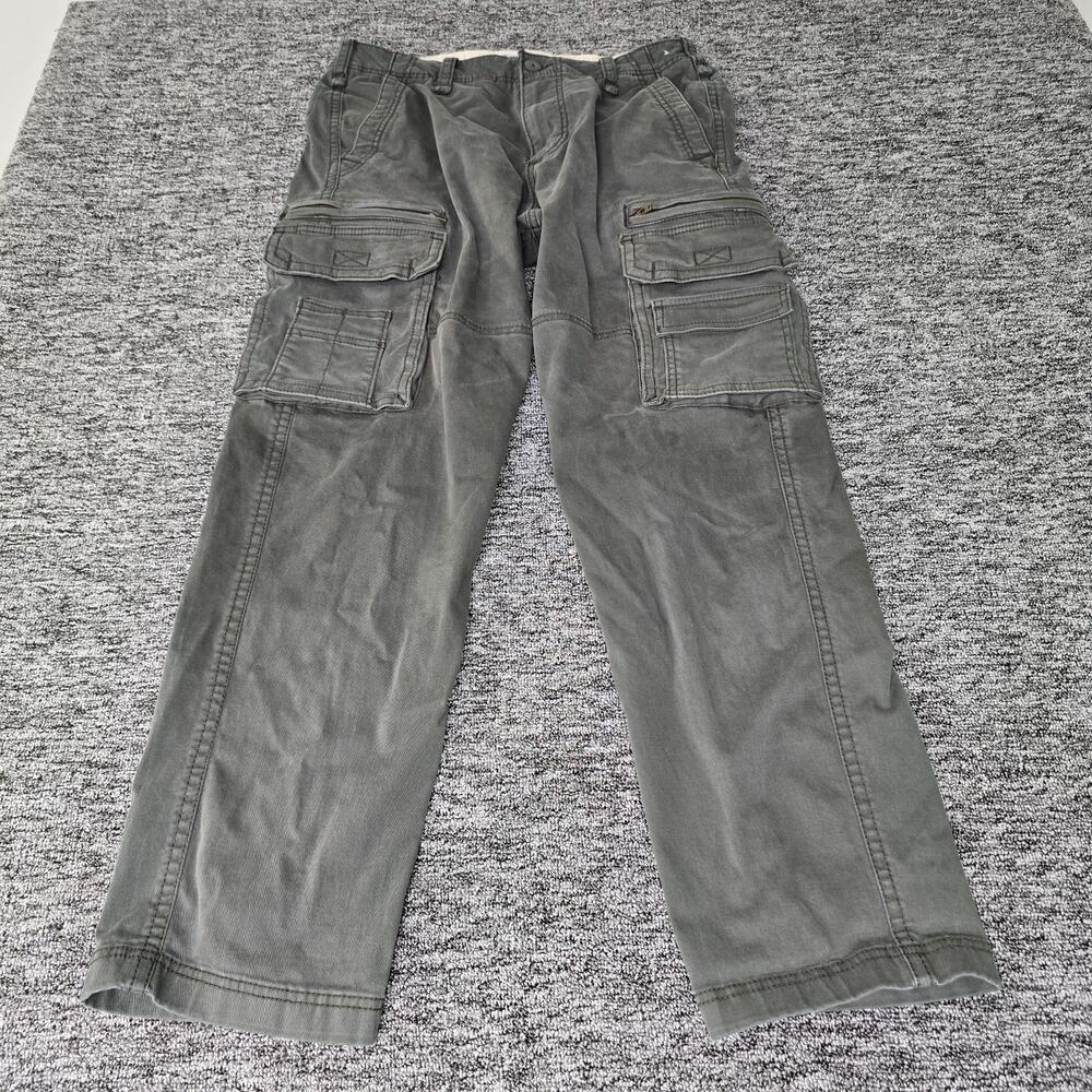 Hollister Loose Cargo Pants Men's 33 x 32 Olive Green Straight Leg